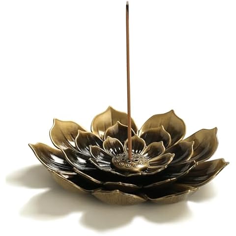 GARMOLY Brass Lotus Incense Holder Cover