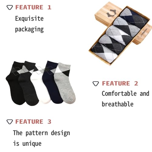 5 Pairs Fashion Cotton Crew Socks for Men Women Soft Breathable Casual Comfortable Multi-Color Socks Set4