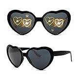 Heart Effect Diffraction Glasses,Heart Effect Glasses that Turn Lights Into Hearts,Heart Shaped...