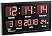 Lunartec LED Funkuhr: LED-Funk-Tisch- und Wanduhr mit Datum und Temperatur, 412 rote LEDs (LED Uhr groß)