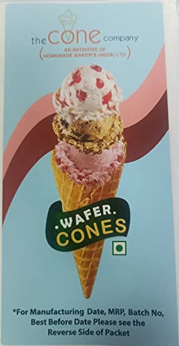Image of ICE CREAM CONES /SOFTY CONES /WAFER CONES /WAFFLE CONES /SUGAR CONES (CHOCOLATE, 110 MM- SINGLE SCOOP CONE)