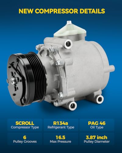 Image of PHILTOP 2614N Air Conditioner AC Compressor with Clutch for Ford Expedition 2003-2006, Lincoln Navigator 2003-2006