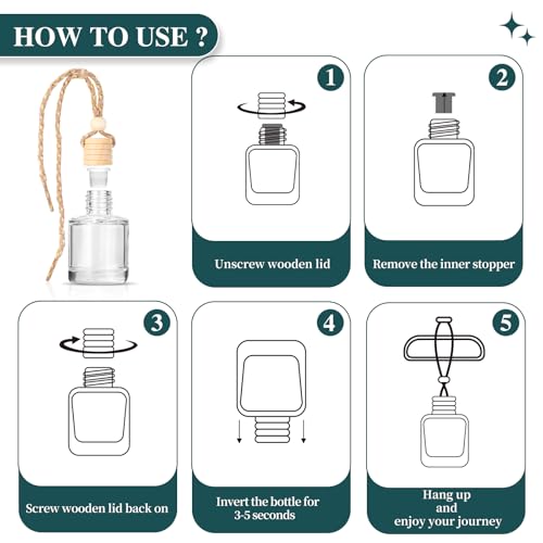 Image of 6 Pack Premium Car Air Freshener, Luxury Diffuser Set | Long Lasting Hanging Executive Vehicle Interior Decor Scent Unisex