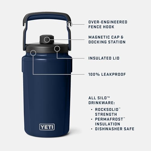 YETI Silo Half Gallon Insulated Chug Cap Water Jug – Leakproof, Lightweight Sports Bottle with Fence Hook Handle – Keeps Drinks Ice-Cold – Ideal for Gym, Sports & Tournaments, Tropical Pink - image 2
