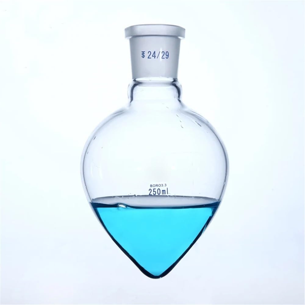 Pallone di vetro a forma pera conico Resistenza Fondo ogivale Attrezzatura da laboratorio Attrezzature da laboratorio