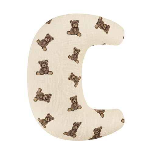 Image of SWESEN Nursing Pillow Cover, Soft Removable Cover for Breastfeeding Pillows, Pillow Slipcover for Baby Boys and Girls, Comfortable & Breathable,Bear, Washable (Only Cover)