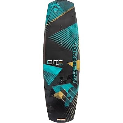 Airhead BITE Wakeboard 52 (132cm) Wide-Body Design for Beginner to Intermediate Skiers Extra-Wide Tips, Fiberglass Fins, Durable Molded Construction Bindings Sold Separately