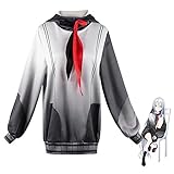 SCRESAY Anime Cosplay Costume Yoisaki Kanade Women Long Sleeve Hoodie Halloween Masquerade Stage Performance Clothing (Color : Gray, Size : L/Large)