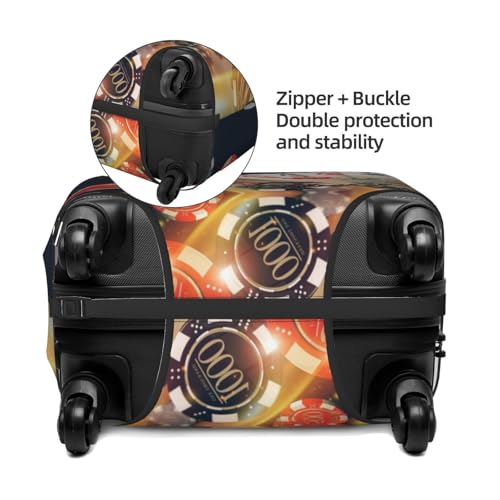 Luggage Cover Protector Suitcase Cover - High Elasticity Casino Poker Chips Suitcase Cover for Luggage4