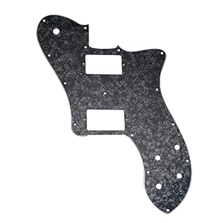 Musiclily Pro 15 Trous Couvert HH Pickguard pour Guitare électrique Mexique Fender 72 Tele Deluxe Style, 4 plis Black… - Les Beatles, Paul McCartney, John Lennon, RIngo Starr, George Harrison