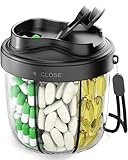 Pilulier 7 jours matin, midi, soir, boîte à médicaments, ronde, avec 7 compartiments, l...