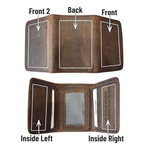 Personalized Trifold Wallet for Men, Custom Wallets for Men, Birthday Gifts for Men, Name Monogram Wallet for Men, Son, Grandpa, and Boyfriend, Wedding, Anniversary, Graduation4