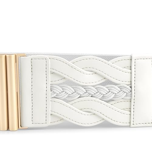 BlackButterfly Wide Waspie Elastic Vintage Braided Vertical Clasp Buckle Cinch Waist Belt4
