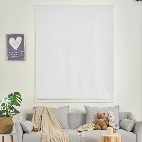 KAMIMORI 遮光シート 窓 布 165cm丈 幅70cm 遮光カーテン おしゃれ 高密度生地 無地 両面同色 シンプル マジックテープ 貼付簡単 窓 遮光布 目隠しシート シェード 日除け 日差し・西日対策 遮熱 UVカット 紫外線カット 洗える ホ