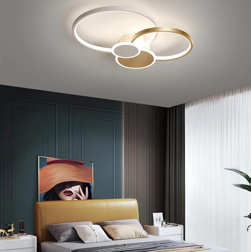 Plafonnier LED noir 100cm à intensité variable avec télécommande pour salon moderne