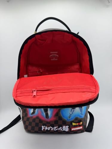 Sprayground Z Goku & Vegeta Backpack, OS, Purple/Black, Unisex, PVC Material, Multiple Compartments, 18x11.5x6.5 inches3