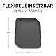 hauck Baby Wickelauflage Change N Clean, Keil Wickeltischunterlage 50 x70 cm, Wickelmatte Schadstofffrei, Abwaschbar, Hygienisch, Wickelmulde bis 25 kg, Pflegeleicht (Anthracite)