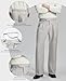 Susclude Mens Big and Tall Baggy Dress Pants High Waisted Wide Leg Fashion Pants Vintage Old Money Slacks Trousers Grey