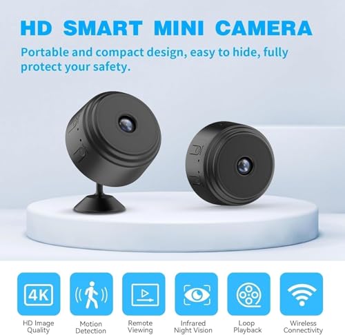 Image of WiFi Camera 360 Security Camera for Home Outdoor High HD Magnet Mini WiFi Magnetic Live Stream Light Vision IP Wireless 1080P Audio Video Hidden CCTV Magne (1)