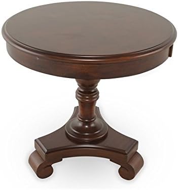 Ashley Furniture Signature Design - Brookfield Old World Rustic End table - European Style - Round - Dark Brown