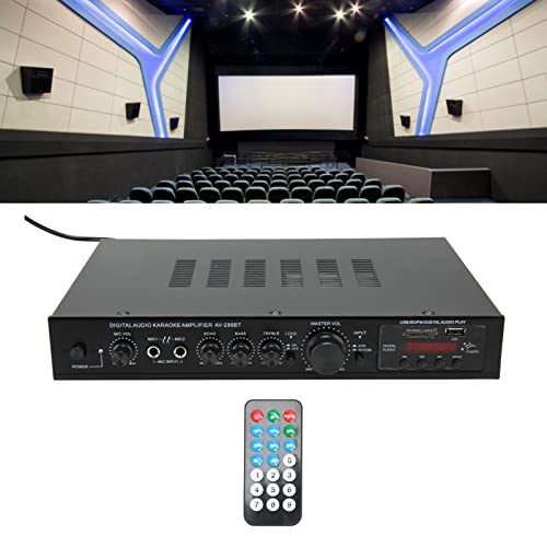 Amplificador Doméstico, Preto Multifuncional de 5 Canais FM Estéreo Amplificador de Pesquisa Automát