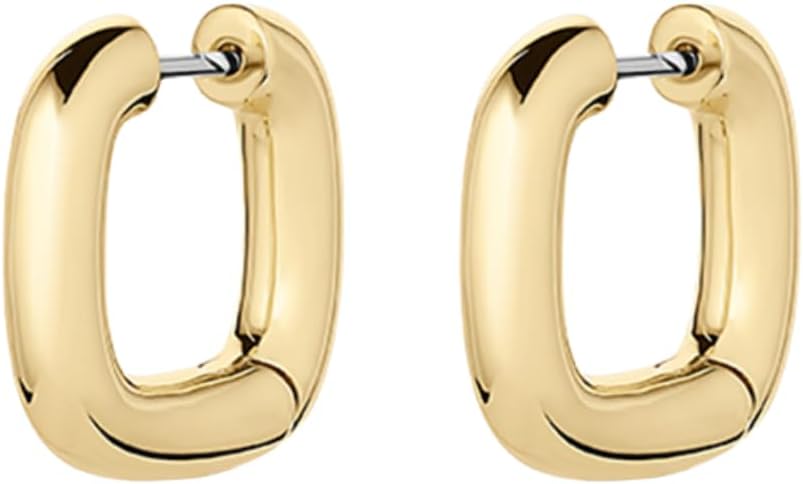 gorjana - Charlie Huggies 11/16" -18k Gold Plated - Bold Sculptural Design - Lightweight Comfort Fit - Secure Hinge Closure - Versatile Day-to-Night - Everyday Wear