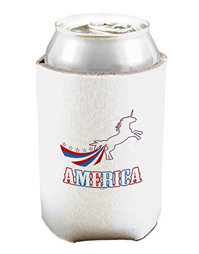America Unicorn Can and Bottle Insulator Cooler - White 2 PACK