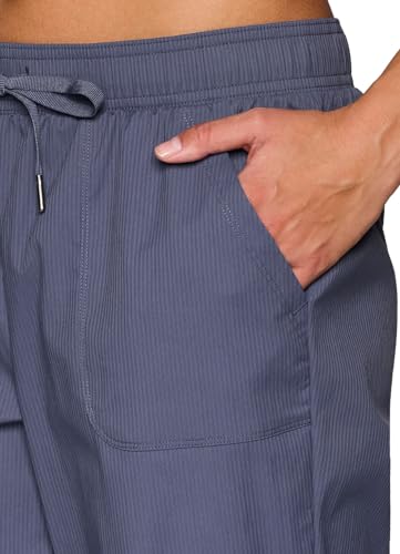 RBX Woven Ankle Pant for Women, Lightweight Quick Drying Relaxed Shadow Stripe Ankle Length Casual Pants, with Plus Sizes2