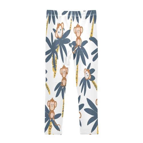 Bolaz Toddler Girls Leggings Printed Yoga Pants Leggings Plam Tree Monkey for Kids2