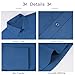 Alizeal Mens Dress Shirt with Tie Pocket Square Set Classic Long Sleeve Shirts Matching Necktie Button Down Shirt, Teal-M
