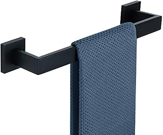 Sayayo Towel Rails Wall Mounted Bathroom Towel Holder 40CM Towel Bar, SUS-304 Stainless Steel Matte Black Finish, EGYT040-B