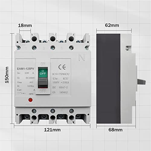MCCB solar fotovoltaico 4P DC1000V 250A e interruptor magnetotérmico de protección CC 2