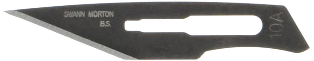 Swann Morton 0102 Lot de 100 Lames non stériles, taille 10 A