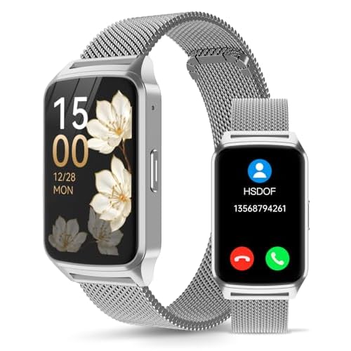 Smart Watch Health Fitness Tracker with 24/7 Heart Rate, Blood Oxygen Sleep Monitor, 110+ Sports Modes, Step Calorie Counter Pedometer (Silver, 1.55)