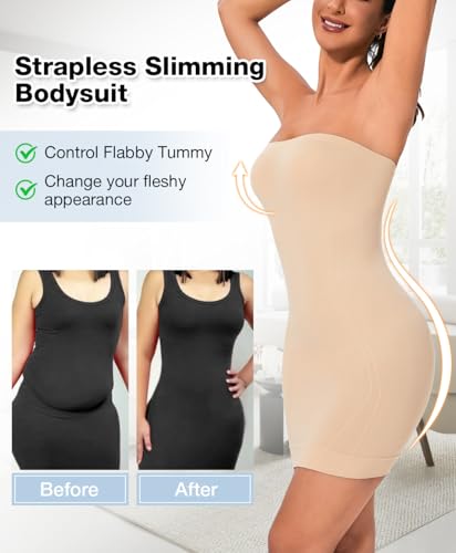 Strapless Shapewear for Women Full Slip shapewear dress Tummy Control slip for women under dress3