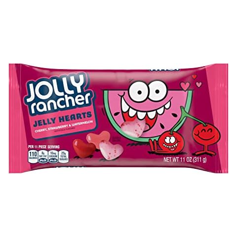 JOLLY RANCHER Assorted Fruit Flavored Jelly Hearts, Valentine's Day Candy Bag, 11 oz Cover