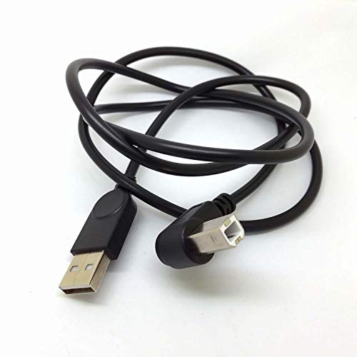 90 Degree Angle 3ft USB High Speed 2.0 A to B Male Cable for dell Lenovo IBM Ricoh Printer Printer scanners Cable Canon HP Epson Kodak Zebra Fuji XEROX Brother Printer scanners (Right Angle)