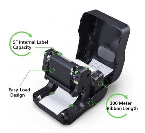 Image of TSC TL-240 Barcode Printer 4 Inch | Thermal Transfer & Direct Thermal Label Printer | 203 DPI | High Speed USB Barcode Label Printer for Amazon Sellers, Retail & Logistics