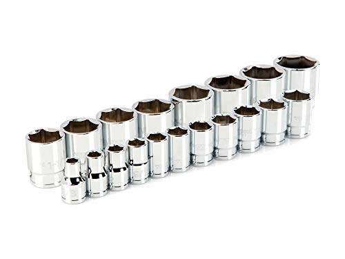 TEKTON 1/2 Inch Drive Shallow 6-Point Socket Set, 19-Piece (3/8-1-1/2 in.) | SHD92009