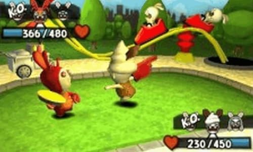Rabbids Rumble Nintendo 3DS videojuego físico de combates por turnos 3