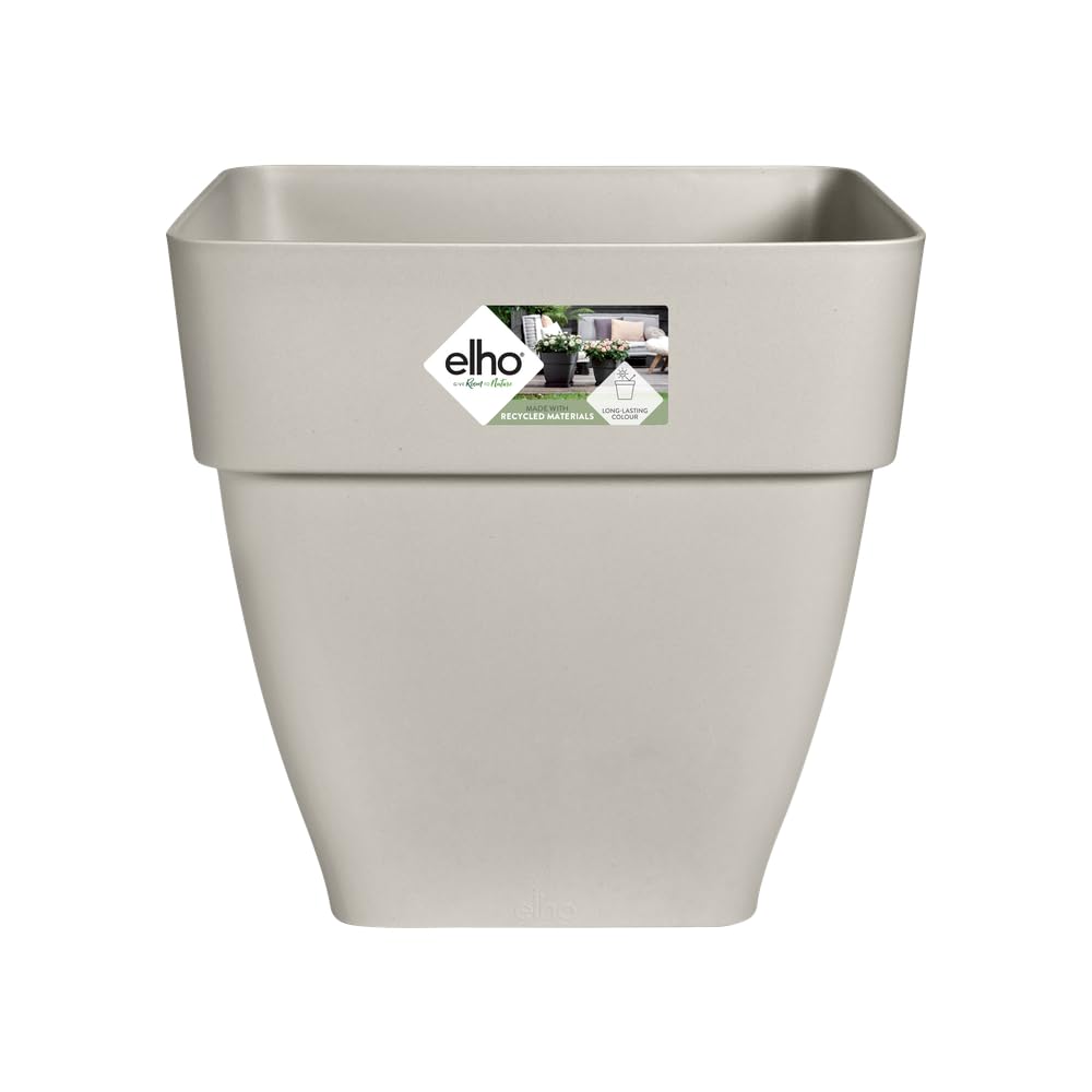 elho Vibia Campana Square 37cm Flower Pot - Silky White