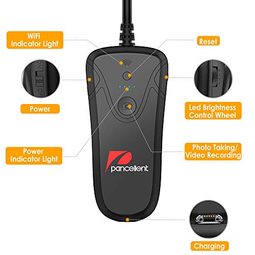 pancellent Draadloze endoscoop camera 1080P WiFi HD-endoscoop met halfdiepe kabel voor Android/iOS-smartphone/iPhone… - Image 4