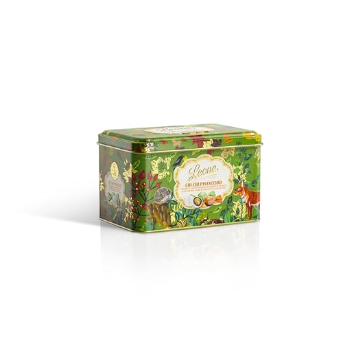 Leone 1857 Nathalie Lete Cri Cri Dose - Bombones mixtos de pistacho - Sin gluten - lata de 150 g - Ideas de regalo de Navidad