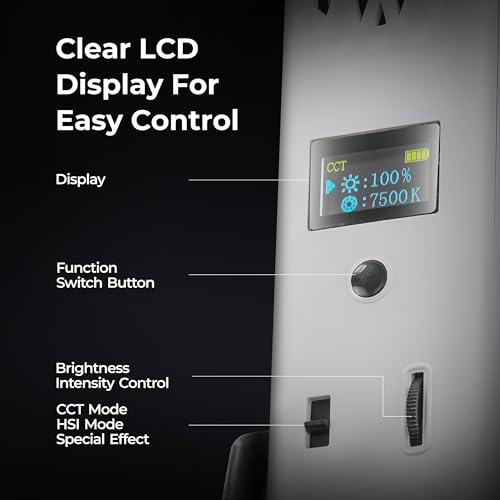 Image of Digitek (DSL-1000 RGB) Handheld RGB LED Stick Light Wand with Barndoor, Battery Pack & Remote, 100W+80W RGB, 14 Special Effects, 0-360 HSI Full Color, 2700-7500K, CRI >97, for Photo & Videoshoots