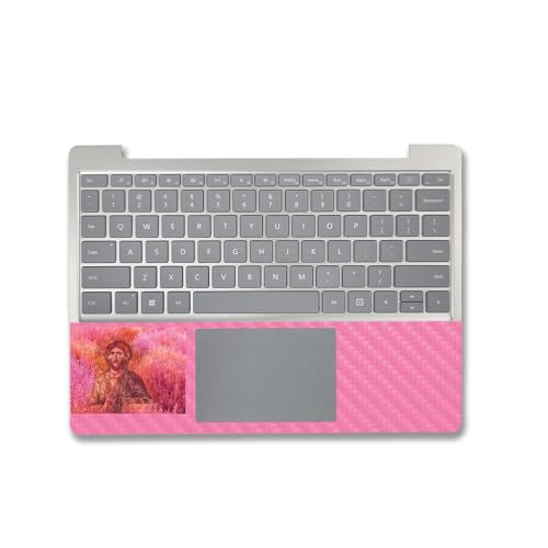 Image of MightySkins Carbon Fiber Skin Compatible with Microsoft Surface Laptop Go 3 (2023) Full Wrap Kit - Holy Lavendar | Protective, Durable Textured Carbon Fiber Finish | Made in The USA