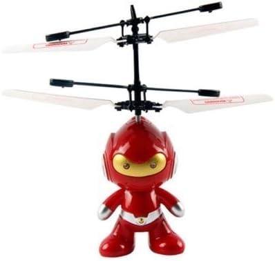 Red Flying Spaceman Robot Toy Helicopter by Brez Store