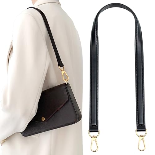 HUXRY CARCH Vachetta Leather Shoulder Strap Replacement Fit for Graceful Tote Bags(Black) by HUXRY CARCH - Used condition - Image 2