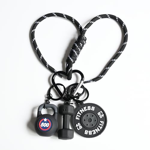 Gym Keychain for Women, Cute Fitness Accessories, Mini Workout Gift for Gym Lovers, Durable Carabiner Clip for Bag & Keys — view 6