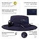TOP-EX Sonnenhut Herren Sonnenschutz Mütze mit Sonnenbrillenhalter Wasserdicht Breite Krempe Outdoor Trekking Hut mit Nackenschutz Safari Sommer Mütze Faltbar 94603_Navy M/L