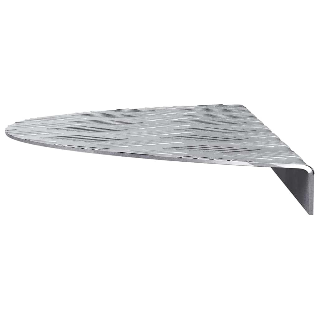 Profil schodowy aluminiowy 15 szt., srebrny 60 x 18 x 2,5 cm